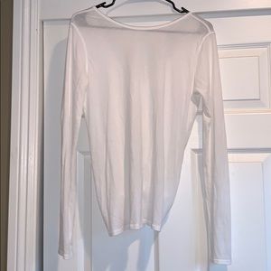 White long sleeve lululemon top; Never worn